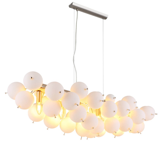 Globo Udo E14 Hängeleuchte 6-fach 25W Nickel Matt, Metall 120cm 15633H1O