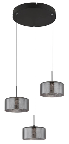 Globo Fogsy LED Hängeleuchte 24W Neutralweiß Schwarz Matt, Metall Ø15cm 15634-3