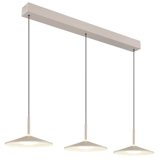 Globo LED Pendelleuchte Lampone 24W neutralweiss Sandfarben Metall 180x95cm