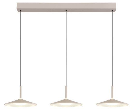 Globo LED Pendelleuchte Lampone 24W neutralweiss Sandfarben Metall 180x95cm