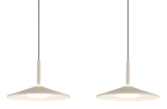 Globo LED Pendelleuchte Lampone 24W neutralweiss Sandfarben Metall 180x95cm