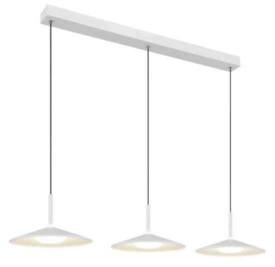 Globo Lampone LED Hängeleuchte 24W Neutralweiß Weiß Matt, Metall Ø25cm 15635W-3