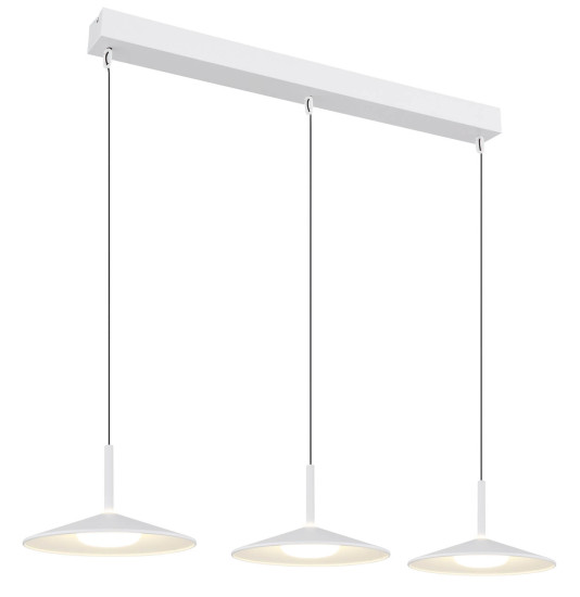 Globo Lampone LED Hängeleuchte 24W Neutralweiß Weiß Matt, Metall Ø25cm 15635W-3H