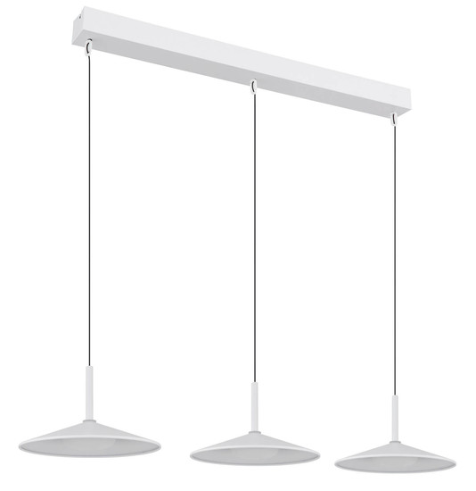 Globo Lampone LED Hängeleuchte 24W Neutralweiß Weiß Matt, Metall Ø25cm 15635W-3H