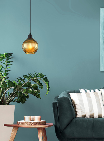 Globo Zumba E27 Hängeleuchte 25W Schwarz Matt, Metall Ø15cm 15638G