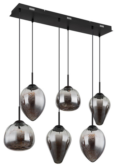 Globo Firefly LED Hängeleuchte 48W Warmweiß Schwarz Matt, Metall 120cm 15642-6