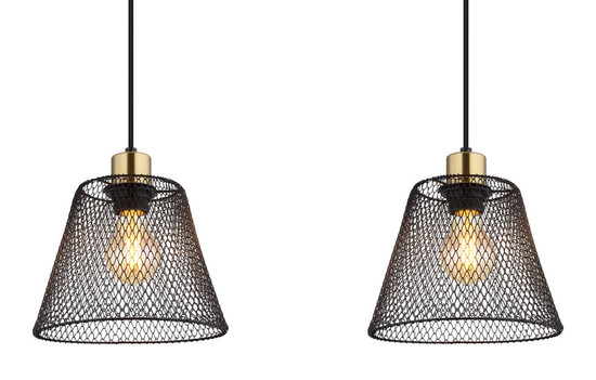 Globo Baku E27 Hängeleuchte 3-fach 40W Schwarz Matt, Metall Ø20cm 15646-3H