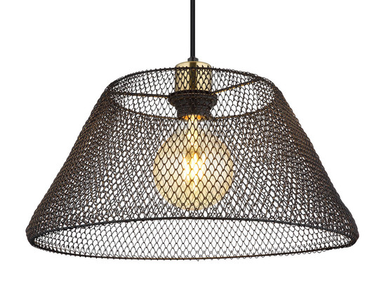 Globo Baku E27 Hängeleuchte 40W Schwarz Matt, Metall Ø36cm 15646H1