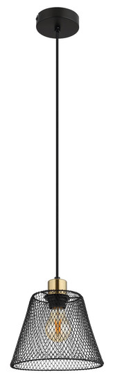 Globo Baku E27 Hängeleuchte 40W Schwarz Matt, Metall Ø20cm 15646H