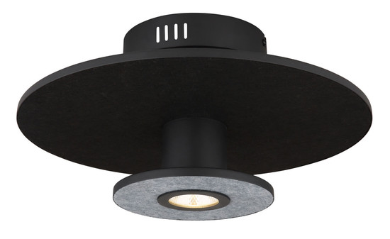 Globo Carter LED Deckenleuchte 24W Warmweiß Schwarz Matt, Metall Memoryfunktion Ø38cm 15647SD