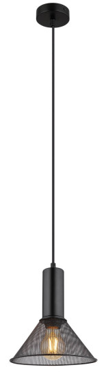 Globo Jedd E27 Hängeleuchte 60W Schwarz Matt, Metall Ø21cm 15648H1