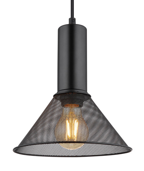 Globo Jedd E27 Hängeleuchte 60W Schwarz Matt, Metall Ø21cm 15648H1