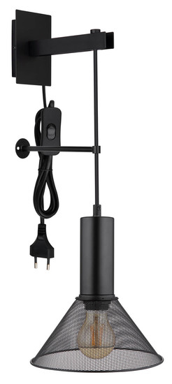 Globo Jedd E27 Wandleuchte 60W Schwarz Matt, Metall Ø21cm 15648W1