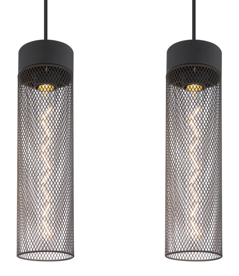 Globo Hans E27 Hängeleuchte 3-fach 40W Schwarz Matt, Metall Ø9,5cm 15649-3H