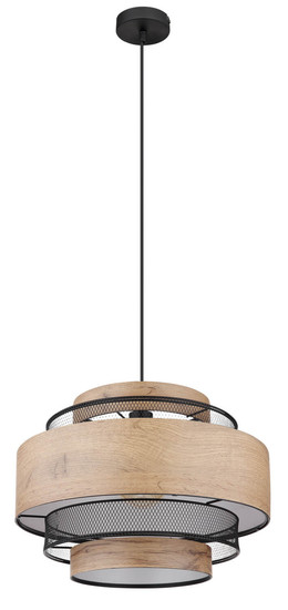 Globo Soeni E27 Hängeleuchte 60W Schwarz Matt, Metall Ø45cm 15650H