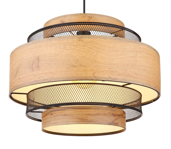 Globo Soeni E27 Hängeleuchte 60W Schwarz Matt, Metall Ø45cm 15650H