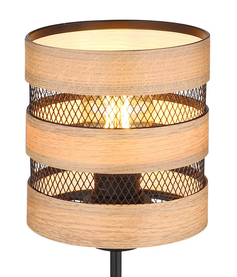 Globo Soeni E27 Tischleuchte 40W Schwarz Matt, Metall Ø15cm 15650T