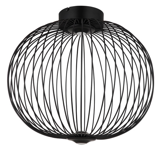 Globo Galway LED Deckenleuchte 15W Warmweiß Schwarz Matt, Metall Memoryfunktion Ø50cm 15652D1