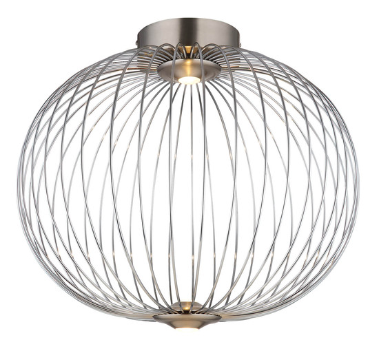 Globo Galway LED Deckenleuchte 15W Warmweiß Nickel Matt, Metall Memoryfunktion Ø50cm 15652D1N