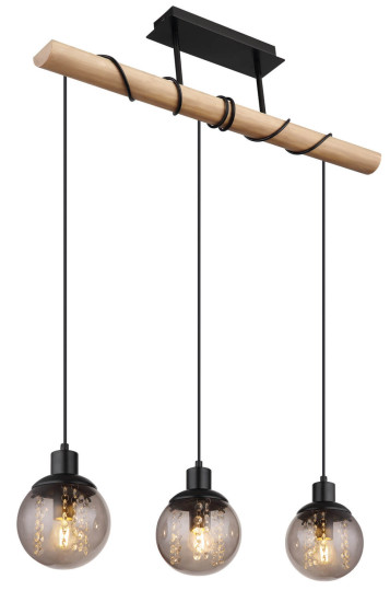 Globo Richard E27 Hängeleuchte 3-fach 25W Schwarz Matt, Metall Ø15cm 15657-3H