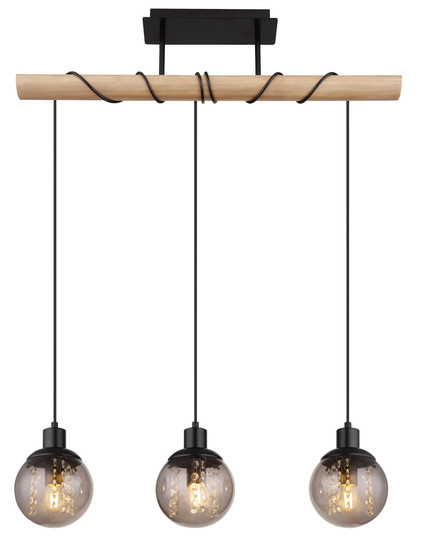 Globo Richard E27 Hängeleuchte 3-fach 25W Schwarz Matt, Metall Ø15cm 15657-3H