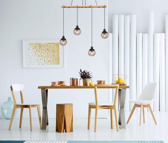 Globo Richard E27 ILLU Hängeleuchte 4-fach Schwarz Matt, Metall Ø15cm 15657-4H