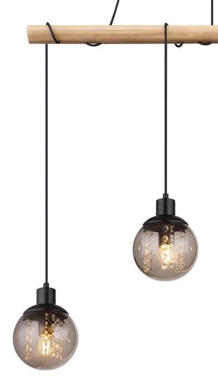 Globo Richard E27 ILLU Hängeleuchte 4-fach Schwarz Matt, Metall Ø15cm 15657-4H