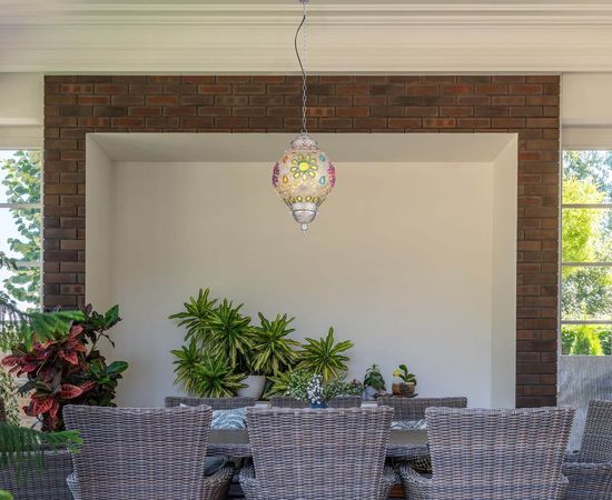 Globo Gelasius E27 Hängeleuchte Silberfarben, Metall Ø27cm 15658H