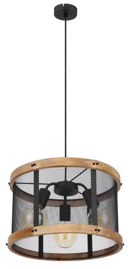 Globo Jeanie E27 Hängeleuchte 3-fach 40W Schwarz Matt, Metall Ø40cm 15661H1