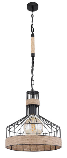 Globo Halia E27 Hängeleuchte 60W Schwarz Matt, Metall Ø35cm 15675H1