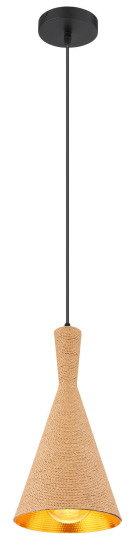 Globo Ludmilla E27 Hängeleuchte 40W Schwarz Matt, Metall Ø19cm 15687H