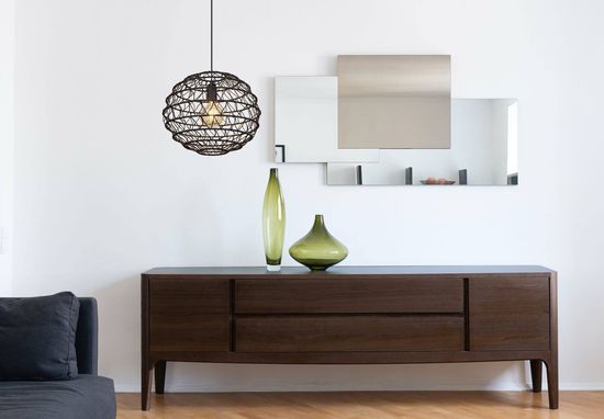 Globo Senni E27 Hängeleuchte Schwarz Matt, Metall Ø29cm 15689H