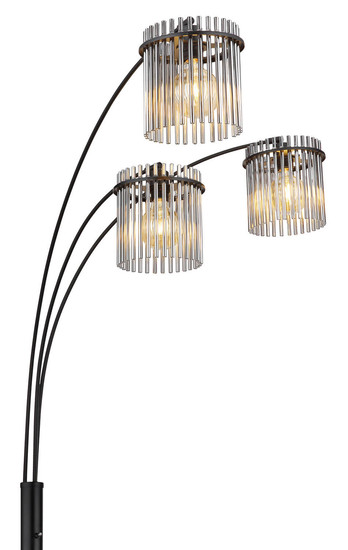 Globo Gorley E27 Stehleuchte 3-fach 60W Schwarz Matt, Metall Ø20cm 15698-3S