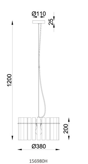 Globo Pendelleuchte Gorley II E27 Schwarz matt rauchfarben Metall Glasstäbe Ø38cm