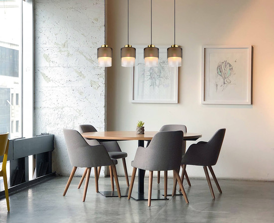 Globo Olga E27 Hängeleuchte 4-fach 60W Schwarz Matt, Metall Ø14cm 15709-4H