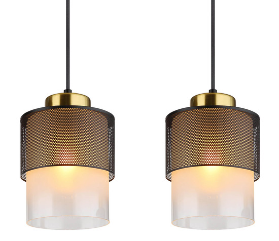 Globo Olga E27 Hängeleuchte 4-fach 60W Schwarz Matt, Metall Ø14cm 15709-4H