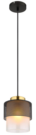 Globo Olga E27 Hängeleuchte 60W Schwarz Matt, Metall Ø15cm 15709H