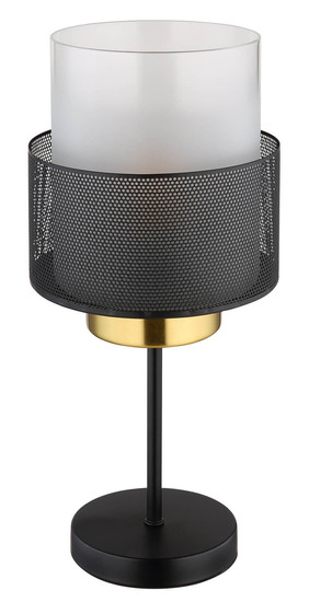 Globo Olga E27 Tischleuchte 60W Schwarz Matt, Metall Ø15cm 15709T