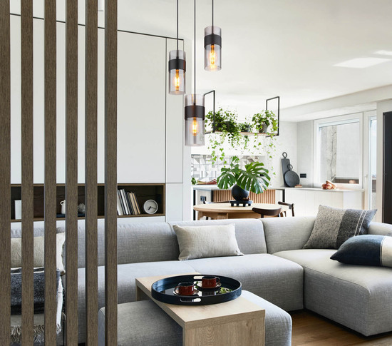 Globo Scarfina E27 Hängeleuchte 3-fach 60W Schwarz Matt, Metall 150cm 15718-3