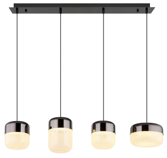 Globo Cristallica LED Hängeleuchte 40W Warmweiß Graphit Matt, Metall 150cm 15721-4