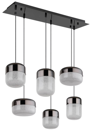 Globo Cristallica LED Hängeleuchte 60W Warmweiß Graphit Matt, Metall 150cm 15721-6