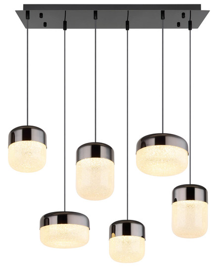 Globo Cristallica LED Hängeleuchte 60W Warmweiß Graphit Matt, Metall 150cm 15721-6