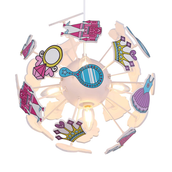 Globo Lurra E14 Hängeleuchte 4-fach 40W Weiß Ø35cm 15734