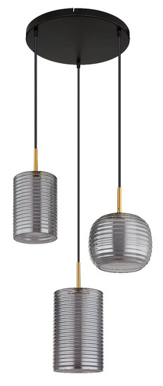 Globo LED Pendelleuchte Lampigna 27W warmweiss Schwarz matt Metall Glas Ø50cm