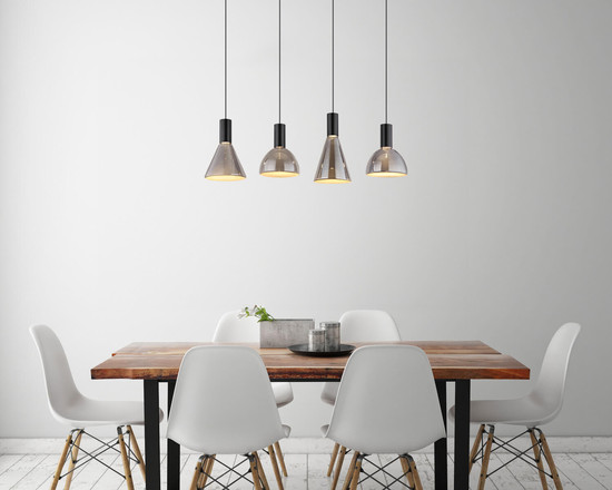 Globo Labora LED Hängeleuchte 29W Warmweiß Schwarz Matt, Metall 150cm 15741-4