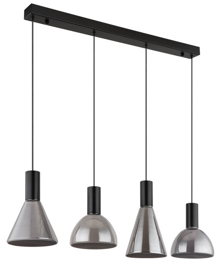 Globo Labora LED Hängeleuchte 29W Warmweiß Schwarz Matt, Metall 150cm 15741-4