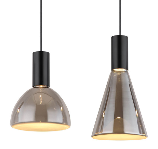 Globo Labora LED Hängeleuchte 29W Warmweiß Schwarz Matt, Metall 150cm 15741-4