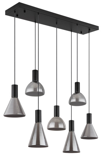 Globo Labora LED Hängeleuchte 51W Warmweiß Schwarz Matt, Metall 150cm 15741-7