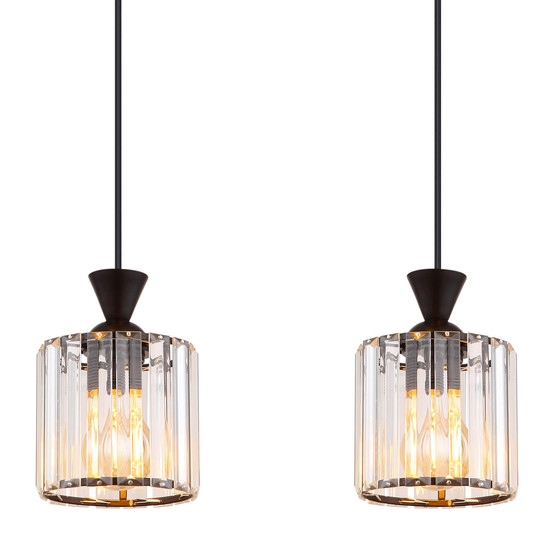 Globo Jordana E27 Hängeleuchte 4-fach 60W Schwarz Matt, Metall Ø13cm 15742-4