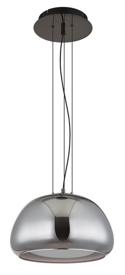 Globo Avila LED Hängeleuchte 24W CCT Schwarz-Chrom, Metall Fernbedienung Nachtlicht Memoryfunktion Ø38cm 15743H1L